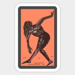 Young woman Sticker